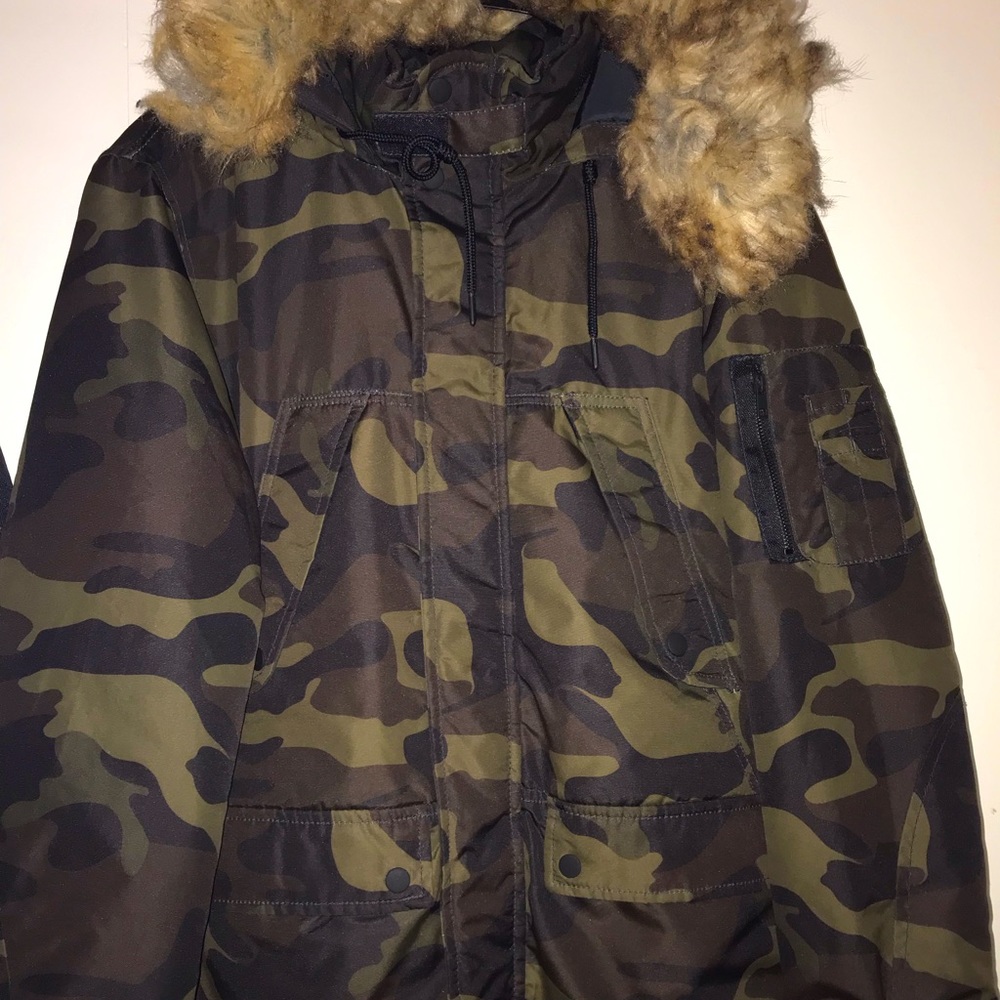 Bershka camo winter jacket